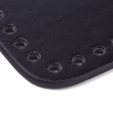 Taschenboden PU Kunstleder rechteckig schwarz für Häkeltaschen 18,2x8,2cm 1 Stück