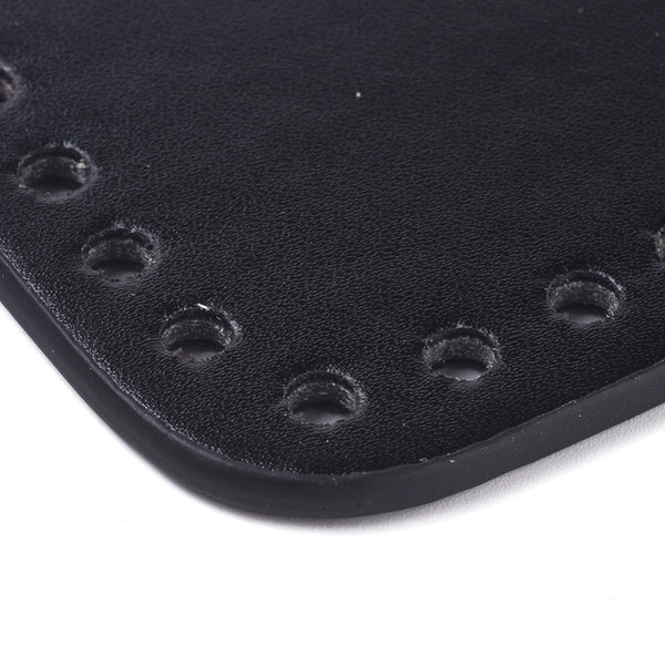 Taschenboden PU Kunstleder rechteckig schwarz für Häkeltaschen 18,2x8,2cm 1 Stück