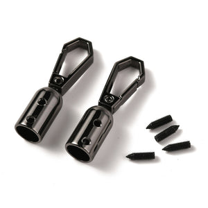 Taschenhenkelhalter zum Schrauben Metall für Gurtband 45,5x12,5mm 2 Stück
