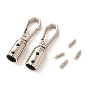 Taschenhenkelhalter zum Schrauben Metall für Gurtband 45,5x12,5mm 2 Stück