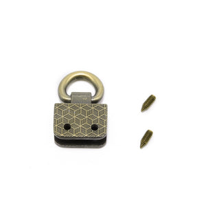 Taschenhenkel Halter zum Schrauben Metall (Zinklegierung) 3,2x2x0,9cm 2 Sets