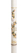 Taufkerze Stearin Blätterranke Kreuz gold beige/grün  40x3cm inkl. Karton