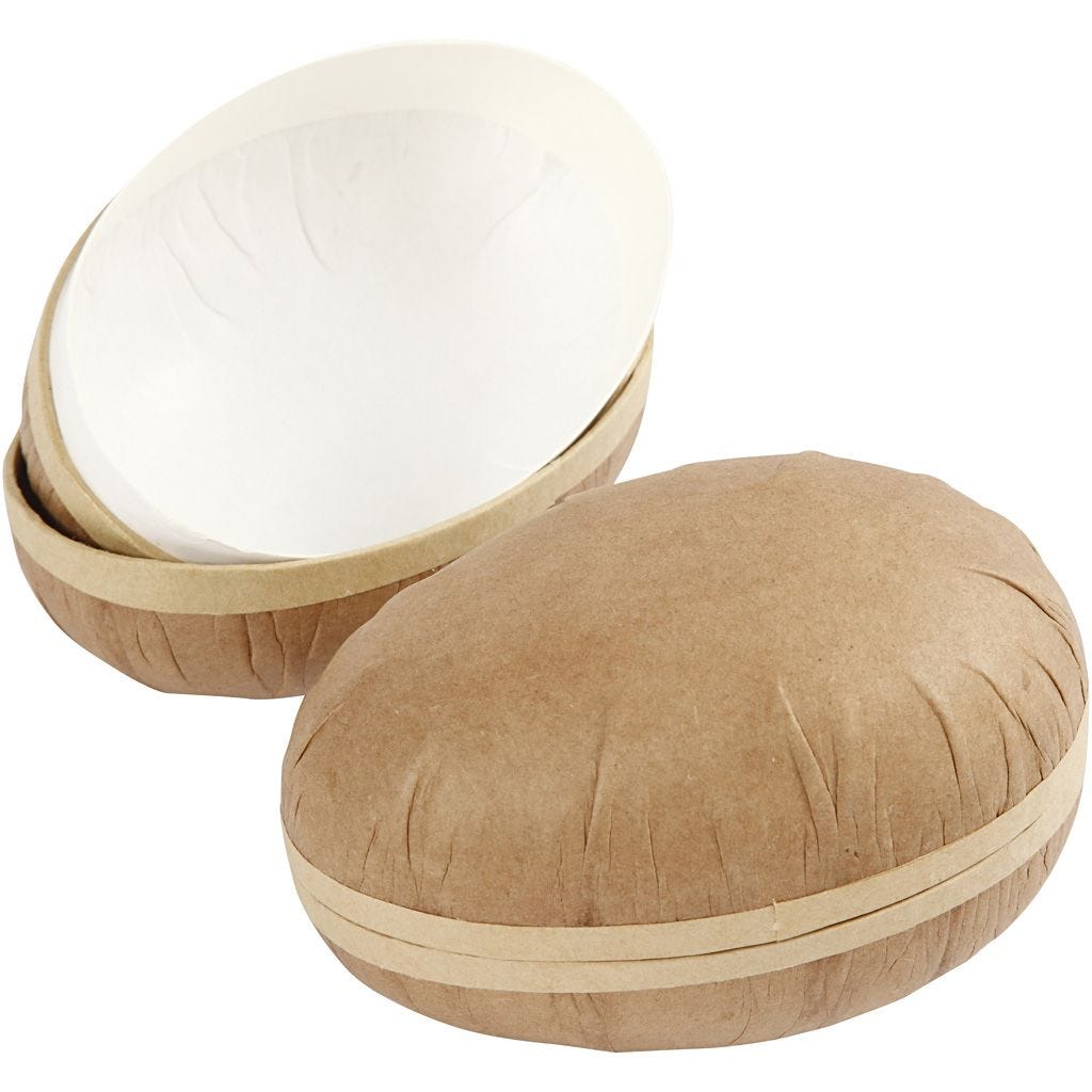 Pappeier teilbar 12cm 2 Stück