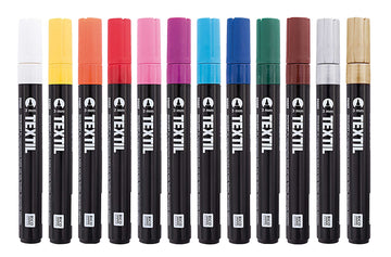 Rico Design Textilmarker 3mm dunkle Stoffe Einzelstifte