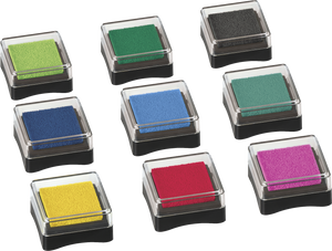 Textil Stempelkissen 3x3cm 9 Farben sortiert