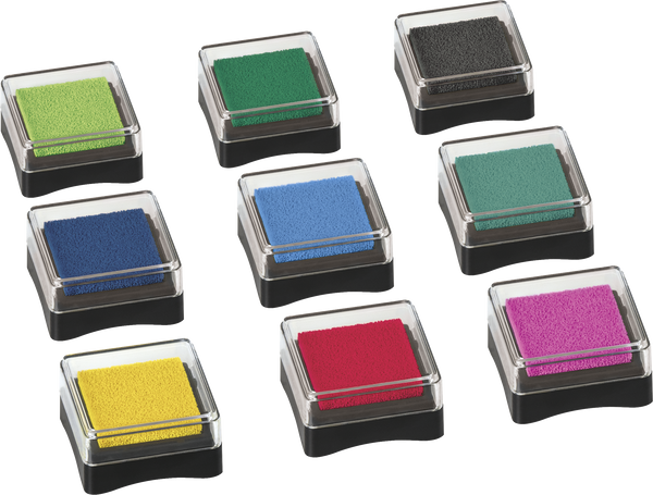 Textil Stempelkissen 3x3cm 9 Farben sortiert