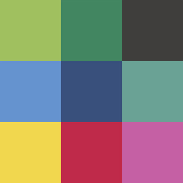 Textil Stempelkissen 3x3cm 9 Farben sortiert