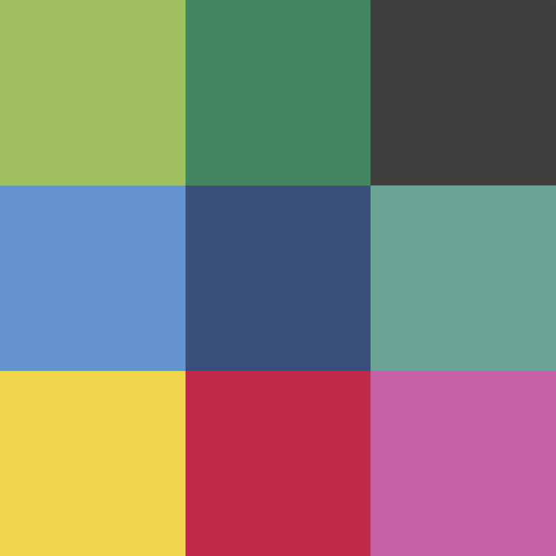 Textil Stempelkissen 3x3cm 9 Farben sortiert