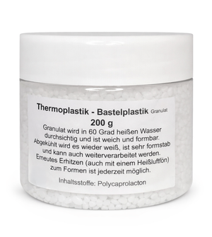 Thermoplastik Polymorph Kunststoff Granulat weiß 200g / Dose