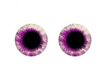 Fantasy Glasaugen fuchsia Halbperlen 16mm 4 Stück