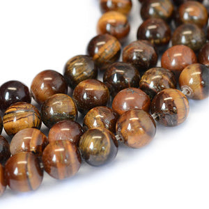Tigerauge Edelsteinperlen natürlich Grade AB rund 6mm 1 Strang 63 Stück
