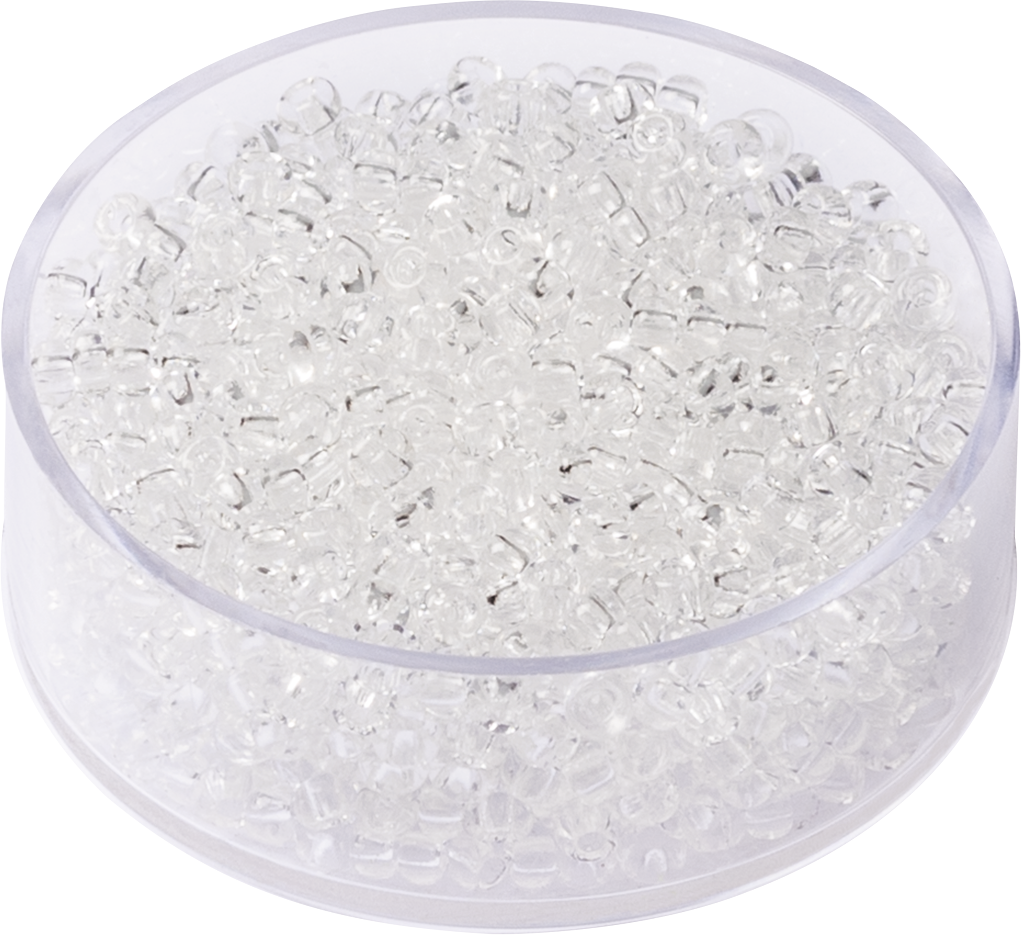 Rocailles Glasperlen kristallklar 2,6mm 17g / Dose