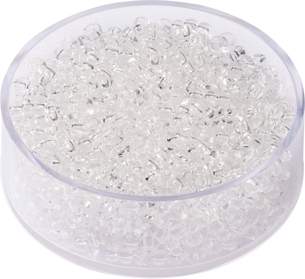Rocailles Glasperlen kristallklar 2,6mm 17g / Dose
