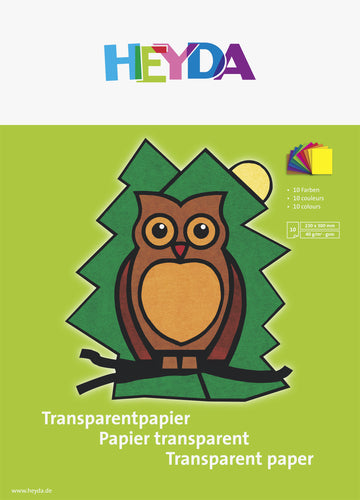 Transparentpapier-Heft 23x30cm 10 Blatt