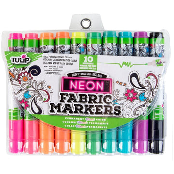 Tulip Neon Stoffmalstifte Set 10-teilig