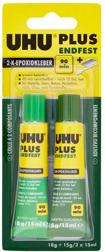 Uhu Plus Endfest 2-Komponenten-Epoxidkleber 2x15ml