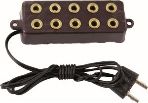 Steckerleiste 5-fach für Niedervoltstecker mit Kabel 47cm 4,8x1,6cm