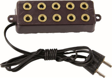 Steckerleiste 5-fach für Niedervoltstecker mit Kabel 47cm 4,8x1,6cm