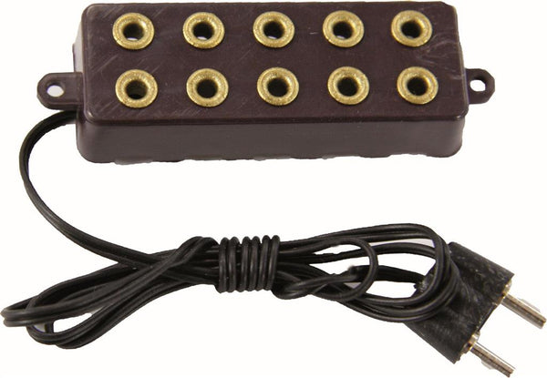 Steckerleiste 5-fach für Niedervoltstecker mit Kabel 47cm 4,8x1,6cm
