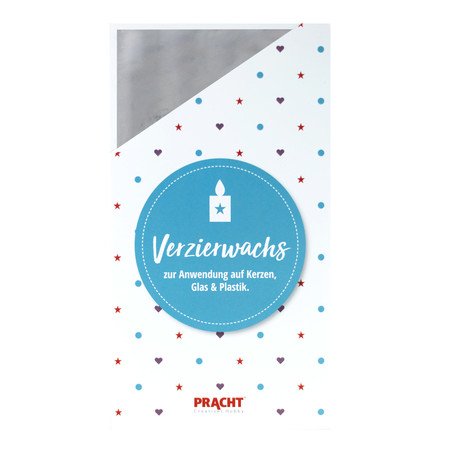 Verzier-Wachsfolie silber glänzend 20x10cm 1 Stück/Pkg.