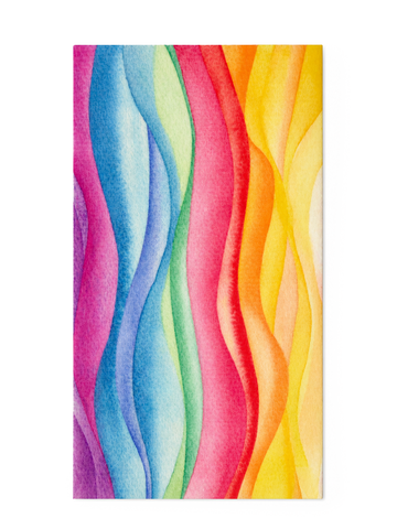 Verzierwachsplatte Watercolor bunt bedruckt 200x100x0,5mm 1 Stück / Packung