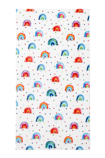 Verzierwachsplatte Regenbögen Watercolor bedruckt 200x100x0,5mm 1 Stück / Packung