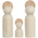 Voll-Holz Krippen-Figuren-Set natur 3-teilig