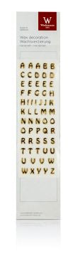 Wachsbuchstaben Großbuchstaben gold 8mm 61 Buchstaben AZ