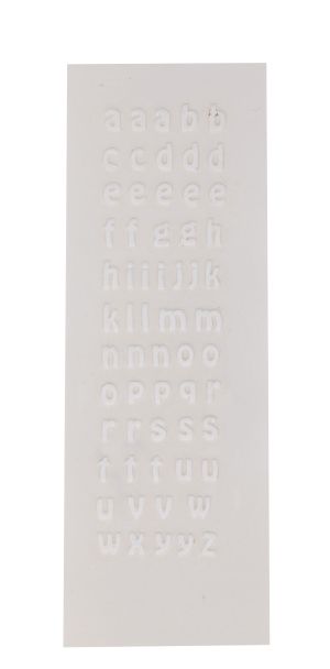 Wachsbuchstaben Kleinbuchstaben weiß 8mm 61 Buchstaben az