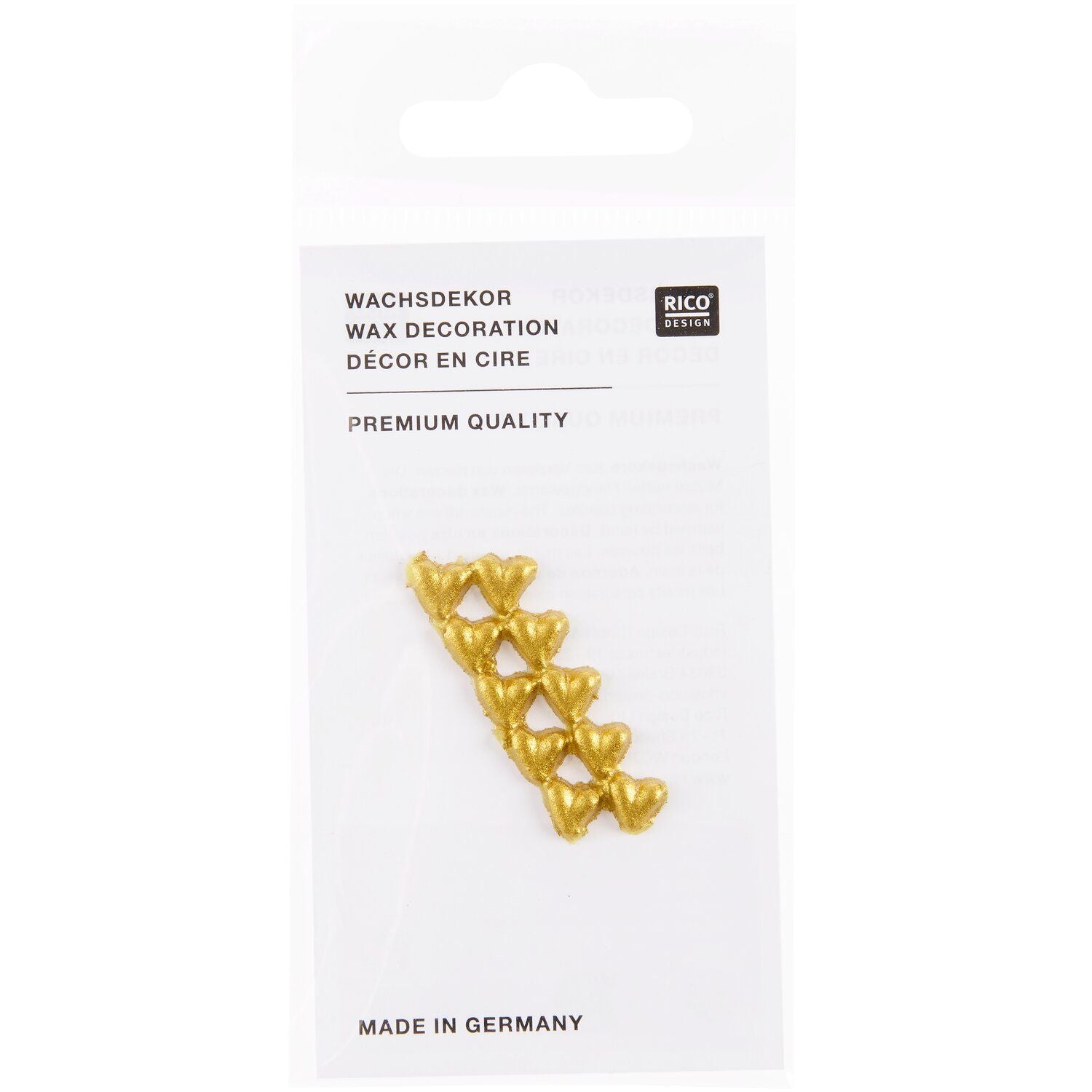 Wachsdekor Mini-Herzen 0,7x0,7cm 10 Stück