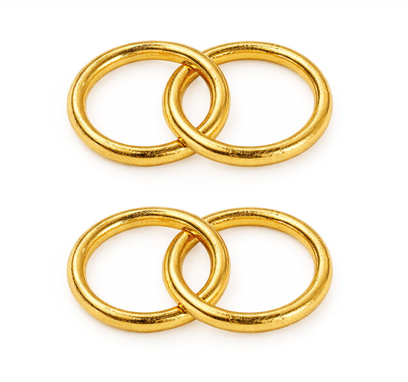 Wachsdekor Eheringe 24x16mm 2 Stück