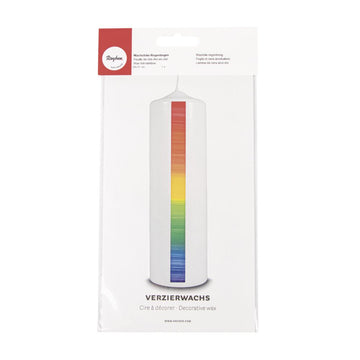 Wachsfolie-Regenbogen 20x10cm Querstreifen 1 Stück