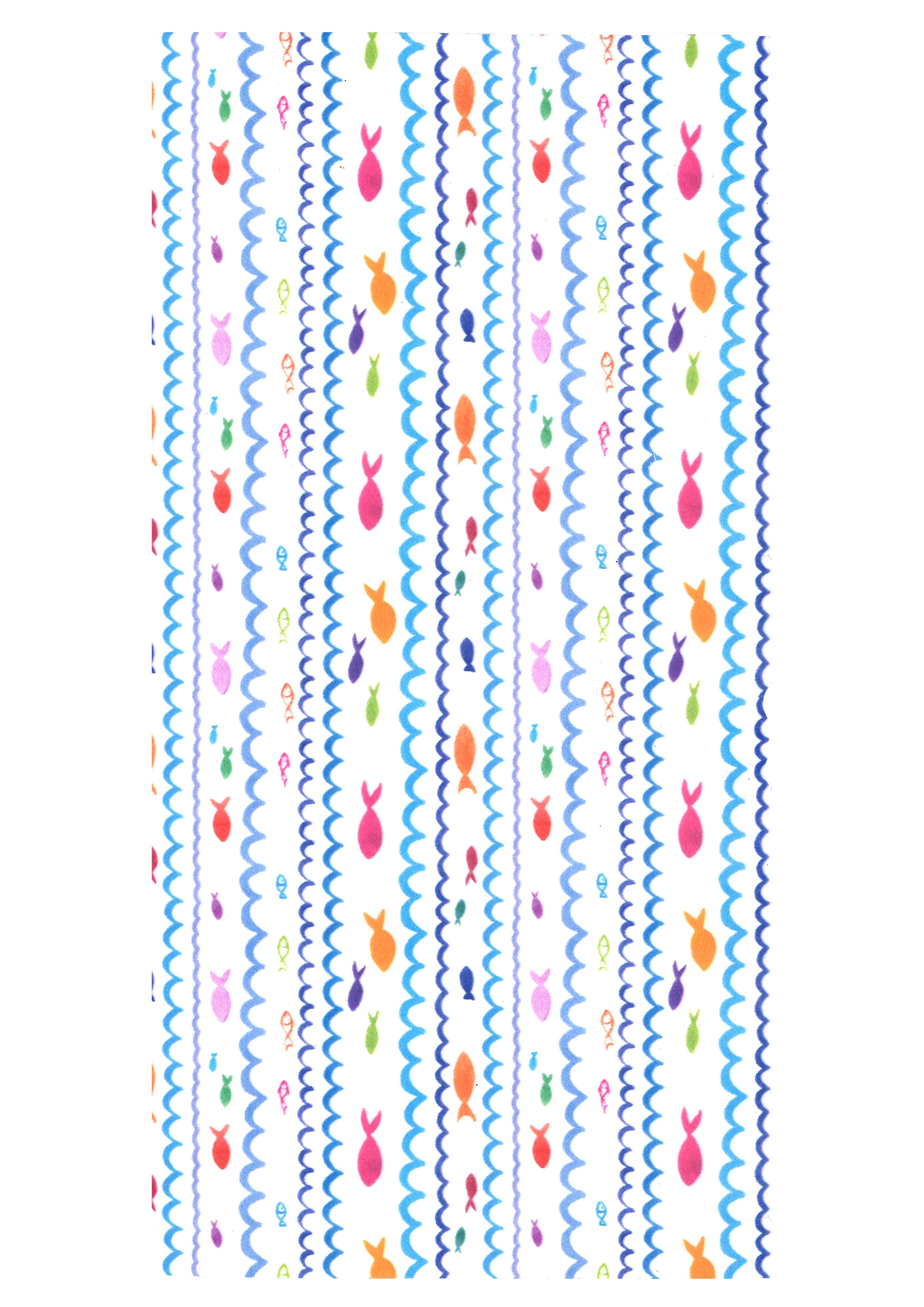 Wachsfolie Fische bunt 20x10cm 1 Stück