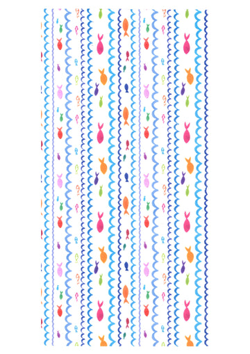 Wachsfolie Fische bunt 20x10cm 1 Stück