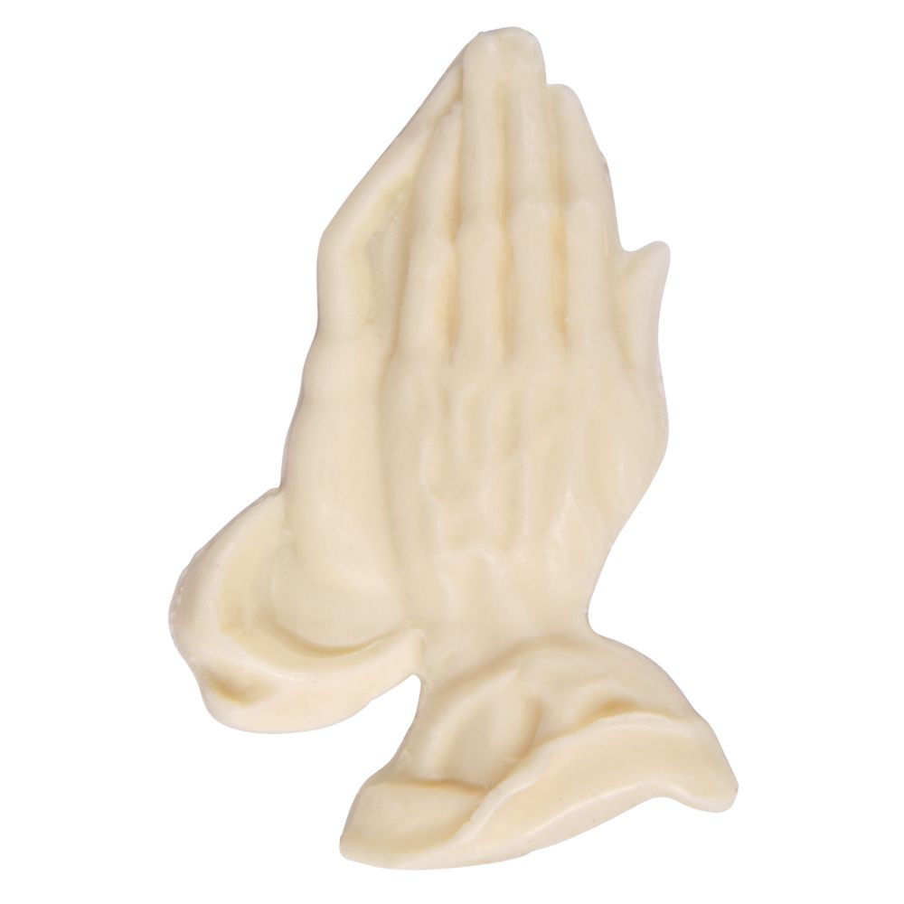 Wachsmotiv betende Hände 3,8x5,5cm Elfenbein 1 Stück