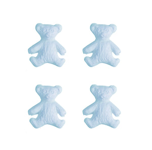 Wachsdekor Teddybären rosa/blau 20x16mm 4 Stück