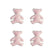 Wachsdekor Teddybären rosa/blau 20x16mm 4 Stück