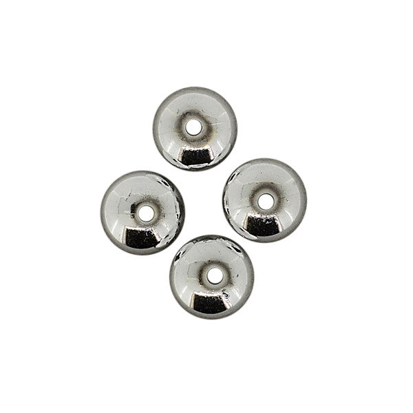 Wachsperle Linse silber 7x10mm 12 Stk./Dose