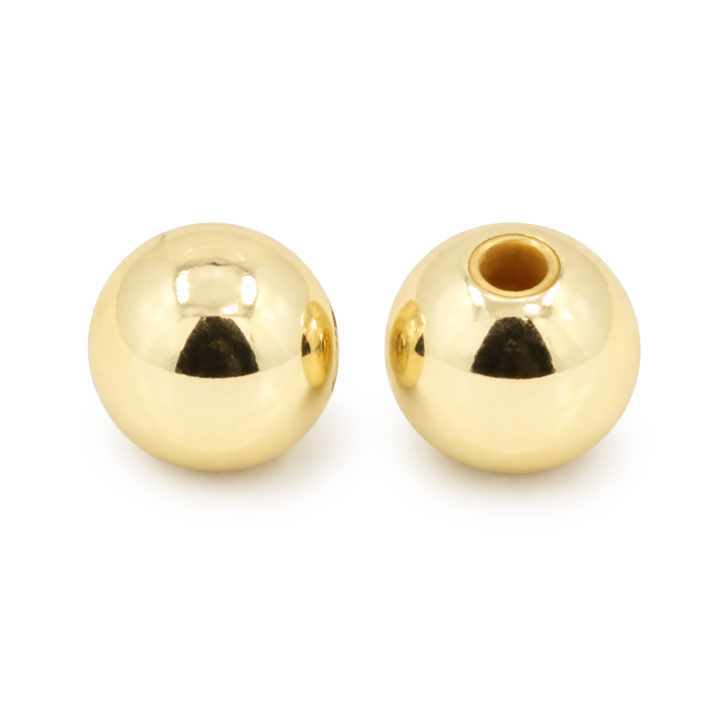 Wachsperlen rund gold glänzend 6 mm 65 Stück / Dose