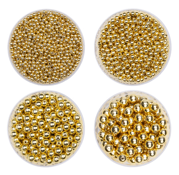 Wachsperlen gold glänzend verschiedene Größen