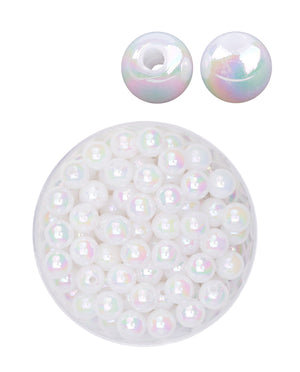Wachsperlen weiß irisierend verschiedene Größen