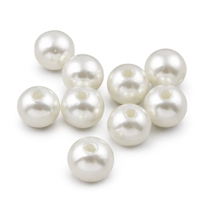 Großpackung Wachsperlen perlmuttweiß verschiedene Größen