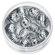 Wachsperle Kugel gerillt silber 10mm 12 Stk./Dose