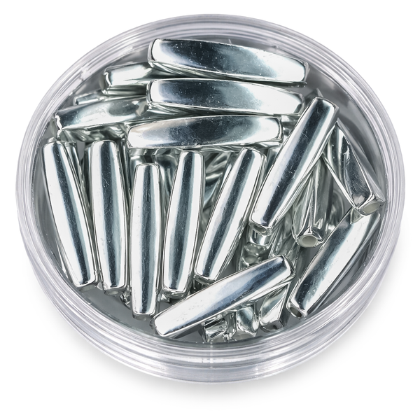 Wachsperle Röhre silber 4x18mm 30 Stk./Dose