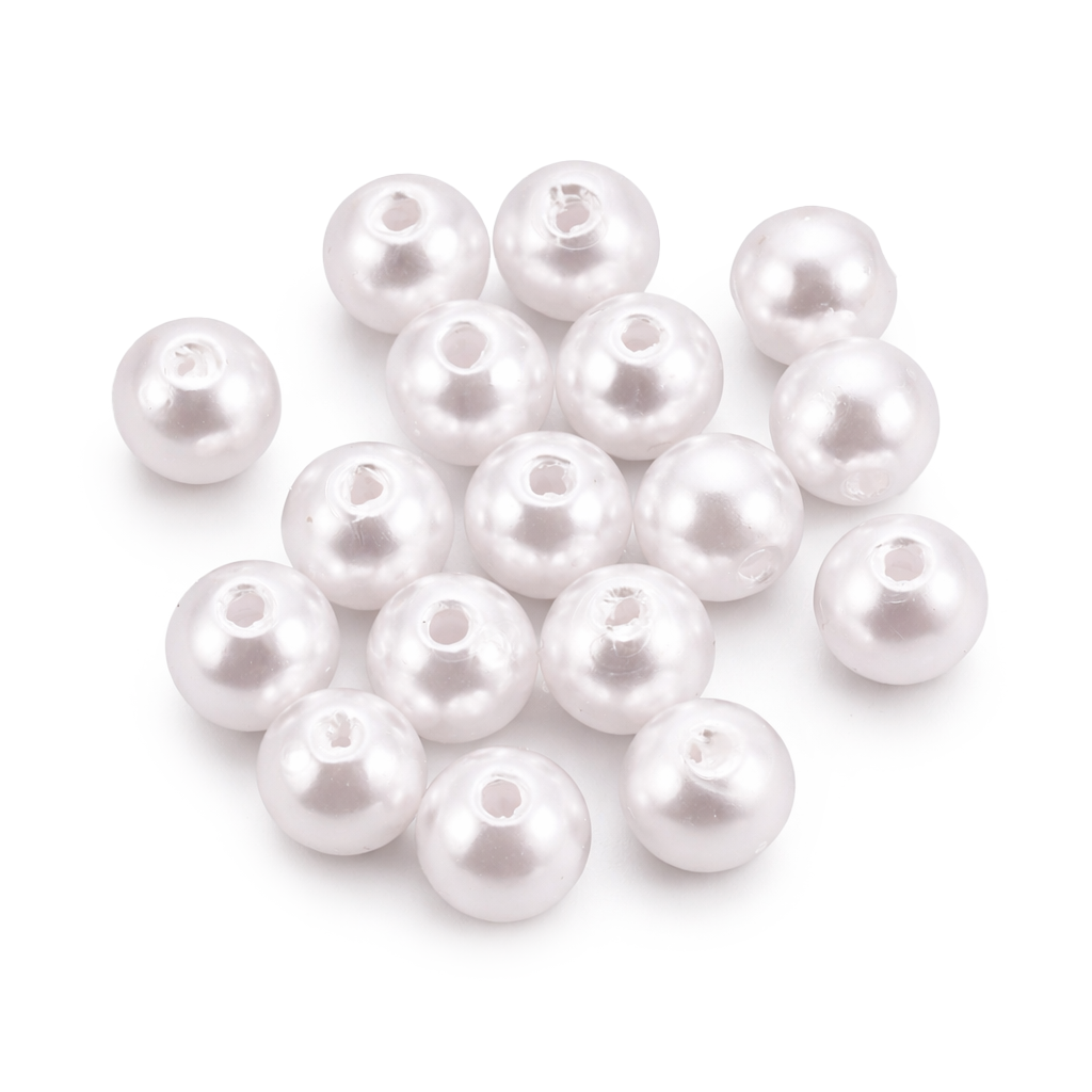 Wachsperle rund weiß 14mm 24 Stück / Dose