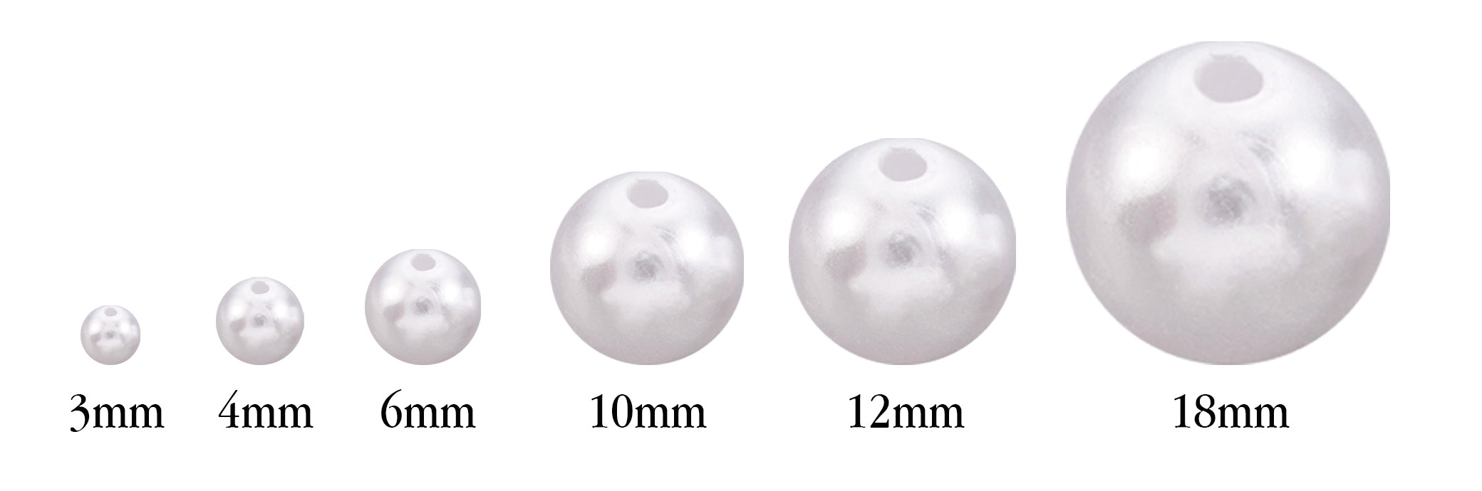 Wachsperlen weiß verschiedene Größen