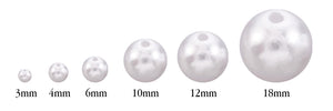 Wachsperlen weiß verschiedene Größen