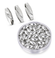 Wachsperle Olive gedreht silber 14mm 35 Stk./Dose
