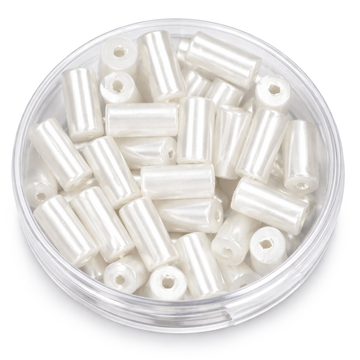 Wachsperle Walze weiss 4x9mm 35 Stk./Dose