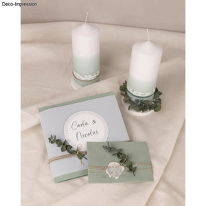 Wachsfolie Eukalyptus 20x10cm, SB-Btl. 1Stück, eukalyptus